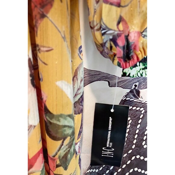 INC Maxi Dress Size 2X Fall Floral Peasant Boho Cottagecore New with Tag - Picture 11 of 12